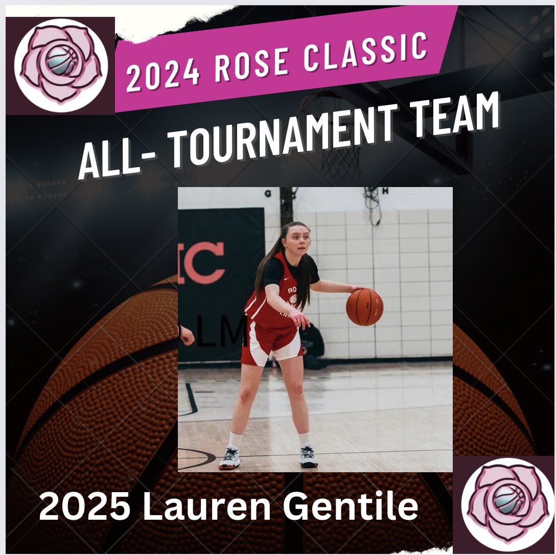 Congratulations 2025 Lauren Gentile for earning All Tournament honors for the 2024 Rose Classic Tournament this spring.