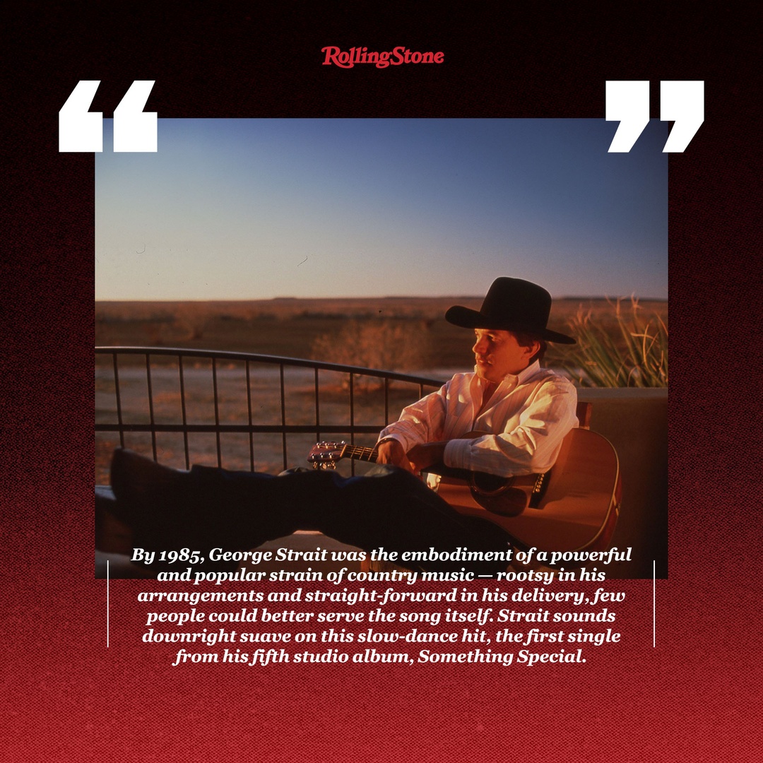 GeorgeStrait's tweet photo. .@RollingStone named “Amarillo By Morning” and “The Chair” two of their Greatest Country Songs of All Time! Only 7 shows left this year to hear them both live! 

Read here: https://t.co/FGNsE6WkIg https://t.co/I6lpzxbExD