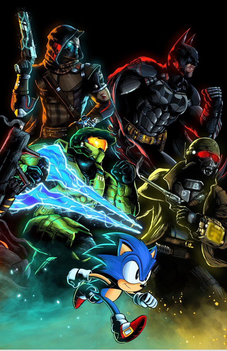 vicbwolf's tweet image. SONIC THE HEDGEHOG joins the VIDEOGAME CHARACTERS POSTER! #sonicthedhedgehog #sonicart
