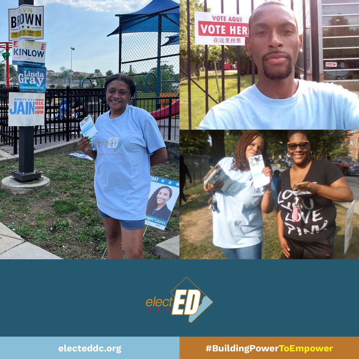 ElectEDdc's tweet photo. Yesterday, ElectED DC volunteers hit the streets of Wards 7 and 8, urging residents to use their power by participating in the DC Primary Election and remembering that education is on the ballots! 

#YourVoteMatters #DCPrimary #Vote2024 https://t.co/u0IUGVQKrE