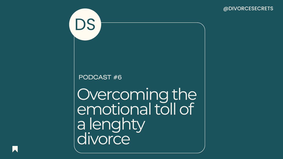 Divorce_Secrets's tweet photo. In our most recent podcast, explore the emotional impact of a lengthy divorce timeline and discover effective strategies for managing stress, anxiety, and emotional exhaustion. Learn tips for staying motivated and celebrating small wins during your divorce. https://t.co/GhFj5OR0lI