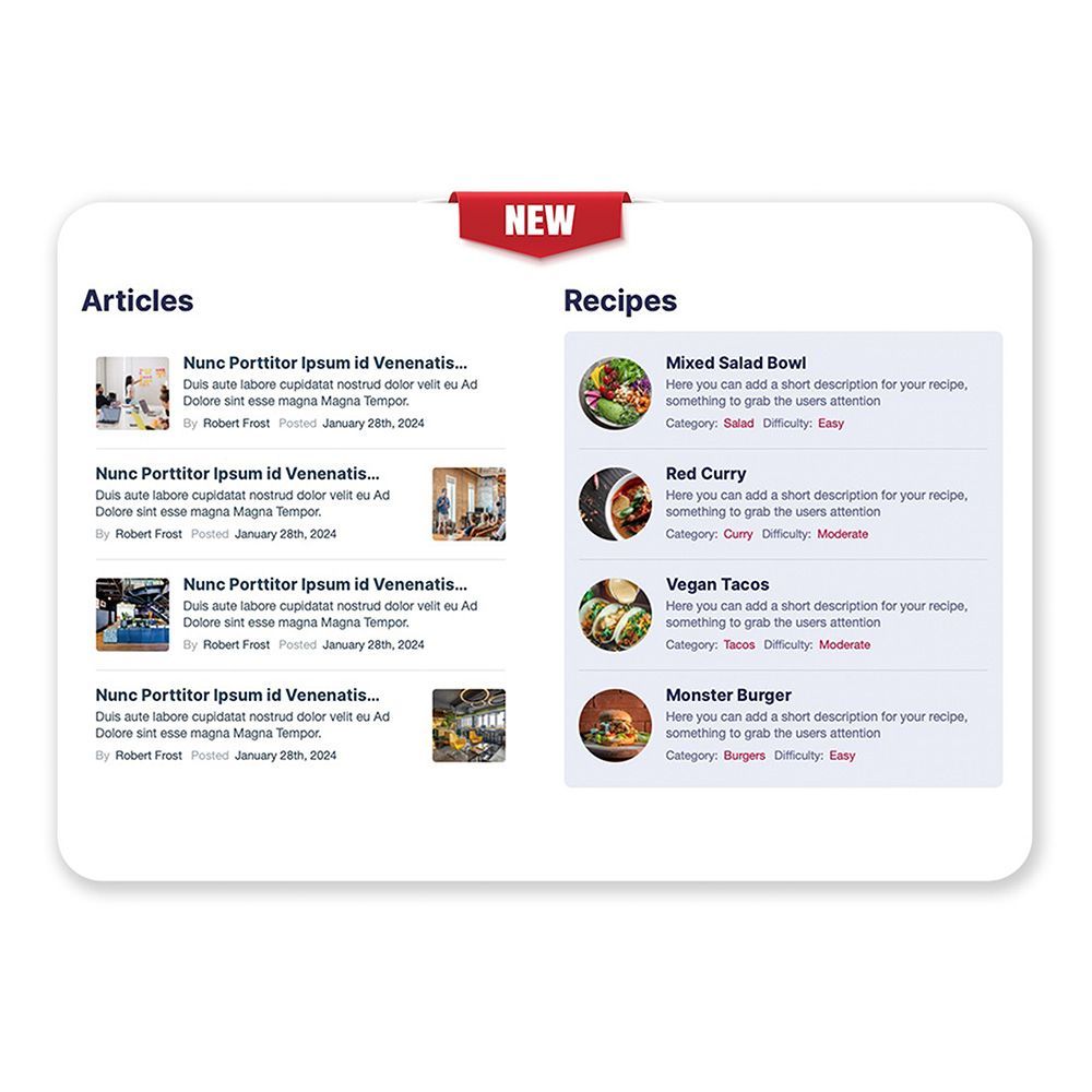 whitehorseweb1's tweet photo. The all new Article Stack is an easy-to-read and visually appealing article lists. The article stack makes it easy to navigate through important articles, documents, recipe's and much much more. Interested ? then book a FREE no obligation meeting here 👉 https://t.co/jVJ3QrtR96 https://t.co/9GgjQEurka