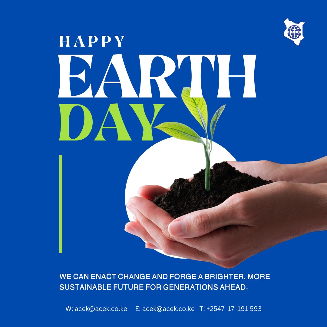 The Association of Consulting Engineers of Kenya is proud to celebrate Earth Day! We are committed to sustainable engineering practices that protect our planet for generations to come. #EarthDay #ACEK #SustainableEngineering