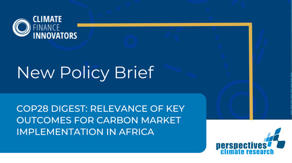 Perspectives Climate Group (@perspectivescc) on Twitter photo Policy Brief out📯
Our latest study, part of the Climate Finance Innovators project and supported by <a href="/iki_germany/">IKI Germany</a>, explores progress and challenges in operationalizing Article 6 from COP28, with a focus on the African continent.
Read it here 🔗 lnkd.in/gds8Sb2H Policy Brief out📯
Our latest study, part of the Climate Finance Innovators project and supported by <a href="/iki_germany/">IKI Germany</a>, explores progress and challenges in operationalizing Article 6 from COP28, with a focus on the African continent.
Read it here 🔗 lnkd.in/gds8Sb2H