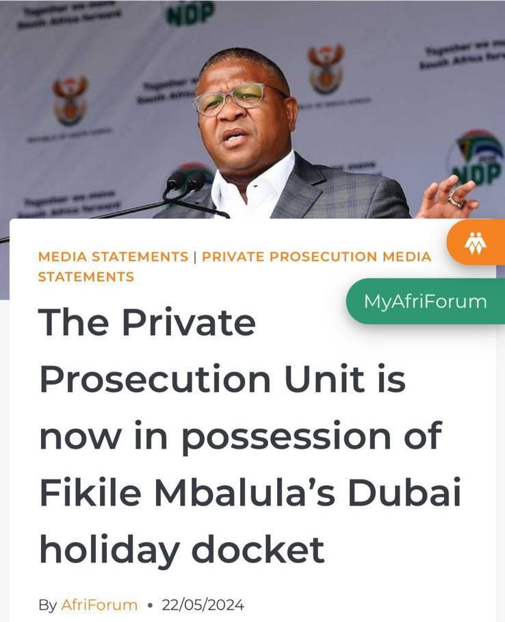 theafricanptv's tweet photo. 🇿🇦 | AfriForum announces a significant step towards privately prosecuting ANC Secretary General Fikile Mbalula on charges of corruption.

#AfriForum #FikileMbalula #Corruption #PrivateProsecution #SouthAfrica #ANC https://t.co/lW5FWZJzfr