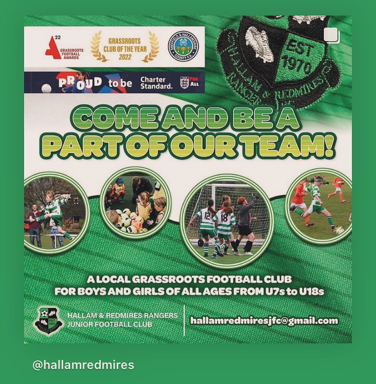 HRRJFC's tweet photo. We are recruiting to our Girls U14 for 24/25 - particularly looking for a goalkeeper and 2-3 outfield players. Drop us a line if you’d like to join us. Email hallamredmiresjfc@gmail.com or send us a message on Facebook Messenger… https://t.co/X7vMXFgMQE