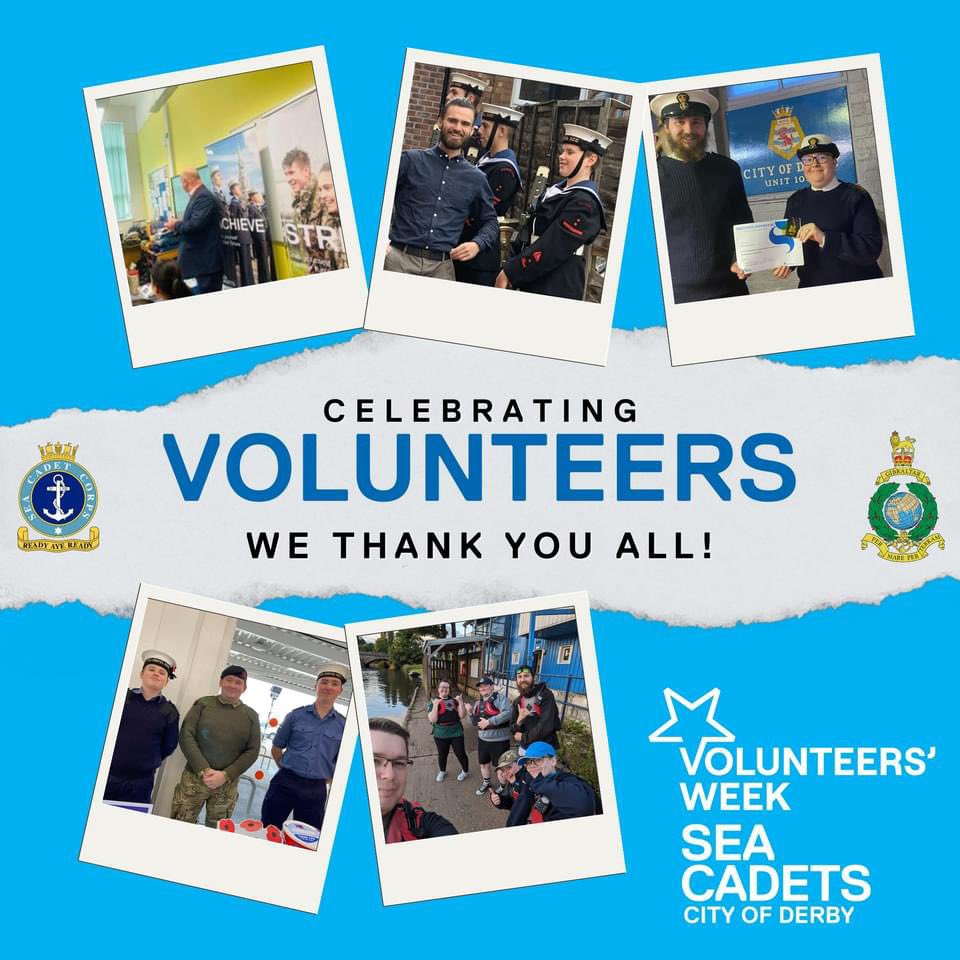 🌟 Volunteers’ Week Celebration! 🌟

A heartfelt shoutout to our amazing volunteers at City Of Derby Sea Cadets! You make a difference every day. Whether it’s boating, cadet training, or community service, you’re the backbone of our success! 👏

#VolunteersWeek #DerbySeaCadets
