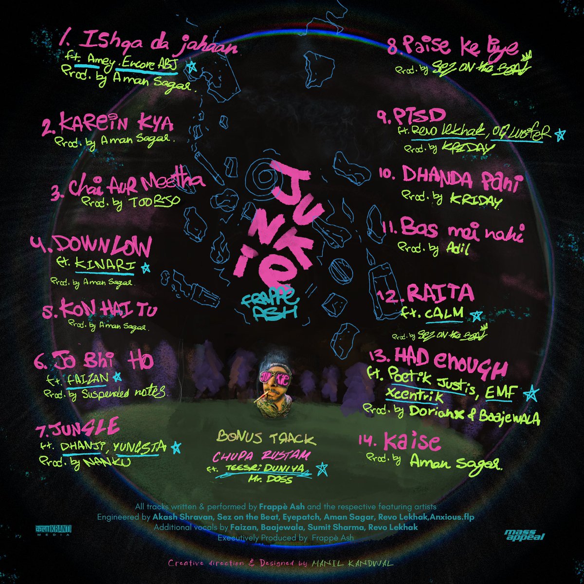 thefrappeash's tweet photo. JUNKIE. Final tracklist. Album drops tonight! https://t.co/sTb7E6LfRz