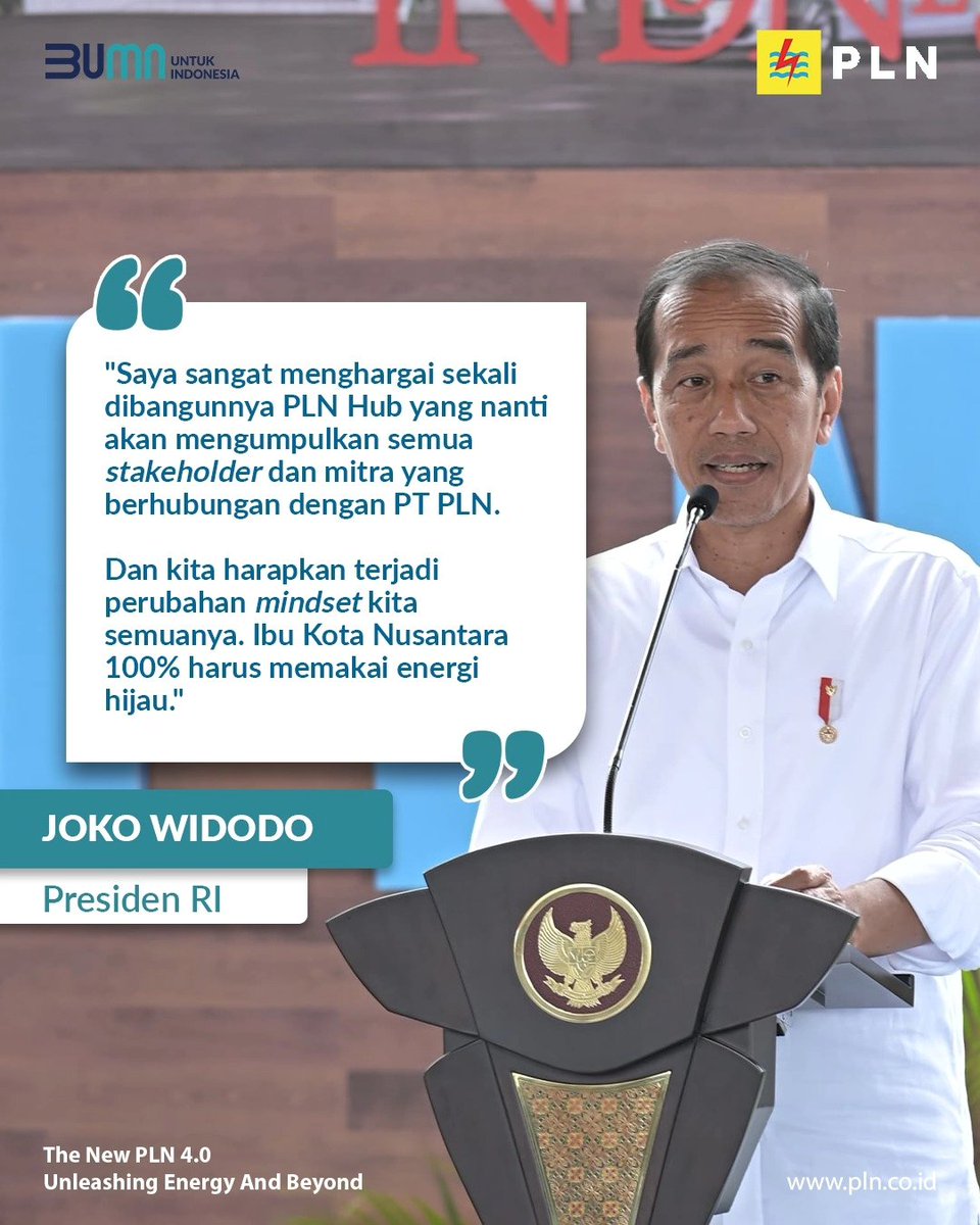 _pln_id's tweet photo. Dalam agenda tersebut, Presiden Jokowi menyatakan bahwa PLN Hub akan menjadi tempat bagi berkumpulnya semua stakeholder. Dengan adanya PLN Hub makin mengakselerasi transisi energi sekaligus beragam investasi di Indonesia.
#PLNSukseskanIKN #PLNHubIKNNusantara #IntegratedREZone https://t.co/7RnIZQfcLc
