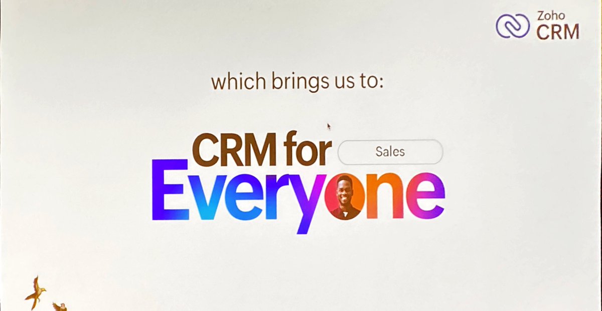 DHenschen's tweet photo. Big release at #ZoholicsUS #Zoholics24 is CRM for Everyone, which aims to enable cross-functional communication and collaboration for everyone who touches customers, not just sales. https://t.co/UZ6PyQ1JmD