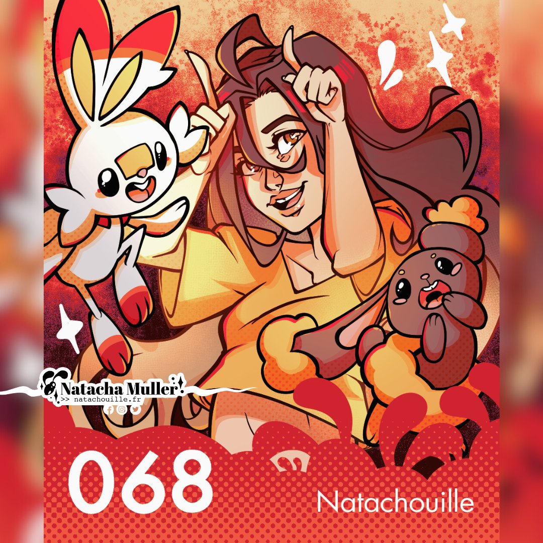 Natachouille's tweet photo. Projet "@ArtTrainerCard" organisé par @gggermicide !
Vous vous souvenez des cartes à collectionner dans le jeu Pokémon Epée / Bouclier, on a fait le même principe mais avec des artistes !
Voici ma carte avec évidement des pokémon lapins !! https://t.co/AJ7DRb6O4T
