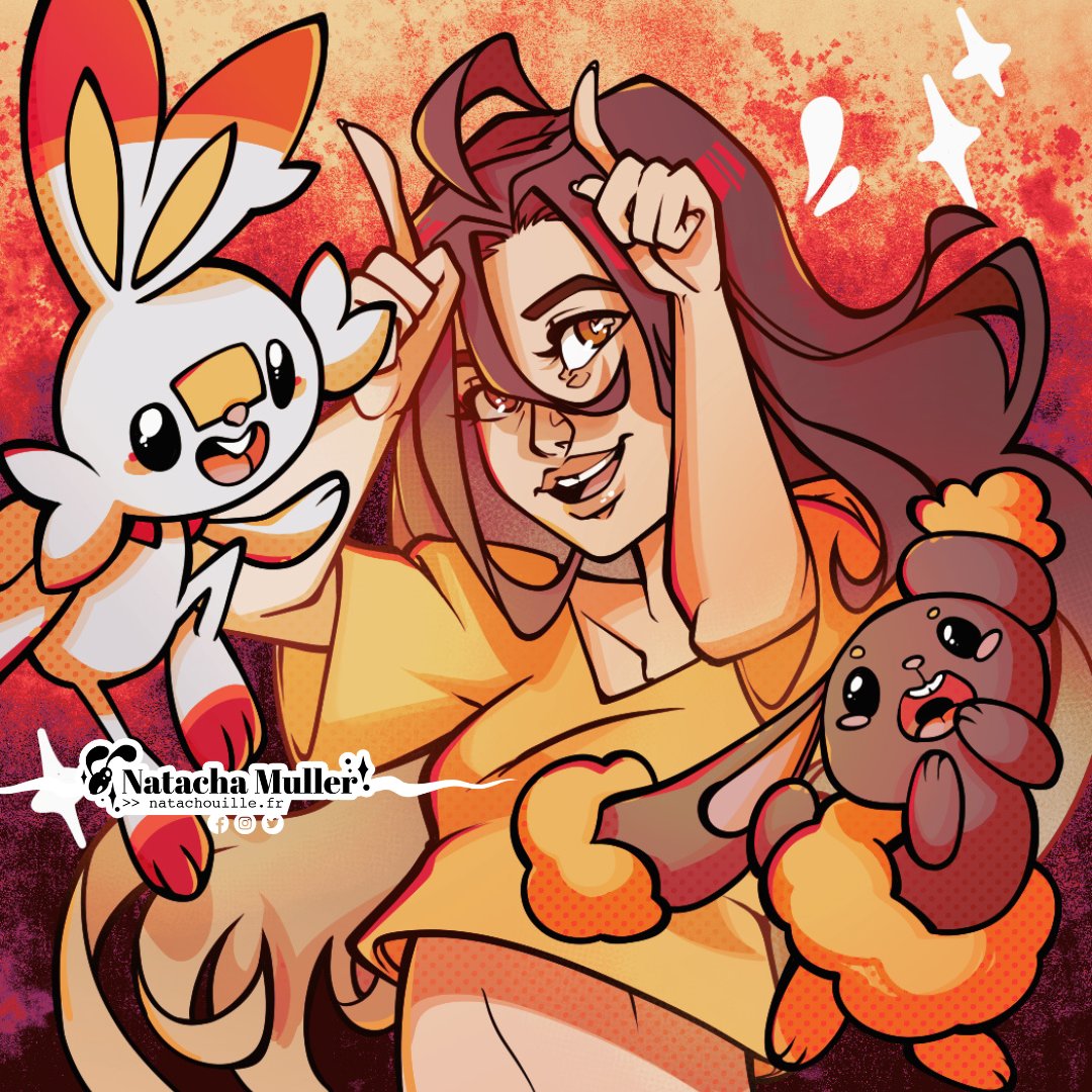 Natachouille's tweet photo. Projet "@ArtTrainerCard" organisé par @gggermicide !
Vous vous souvenez des cartes à collectionner dans le jeu Pokémon Epée / Bouclier, on a fait le même principe mais avec des artistes !
Voici ma carte avec évidement des pokémon lapins !! https://t.co/AJ7DRb6O4T