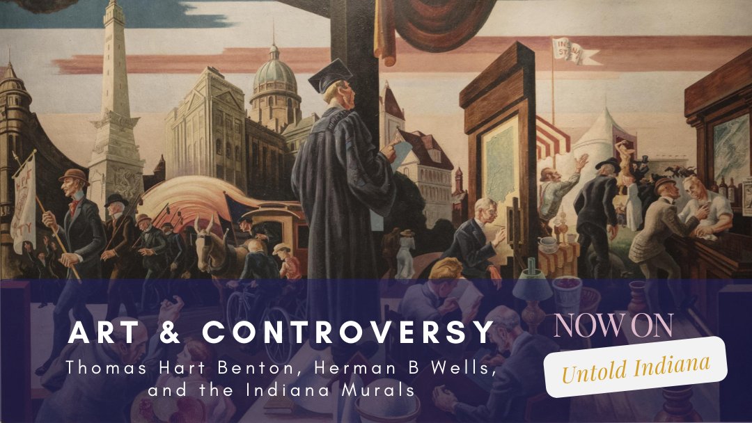 in_bureau's tweet photo. For the 1933 Chicago World Fair, Thomas Hart Benton painted a series of controversial murals about Indiana that addressed social issues, sparking debate about the state's complex past. 

Learn more about the murals in our latest #UntoldIndiana blog: https://t.co/HfPZwlQRBJ https://t.co/xoNNC59HP9