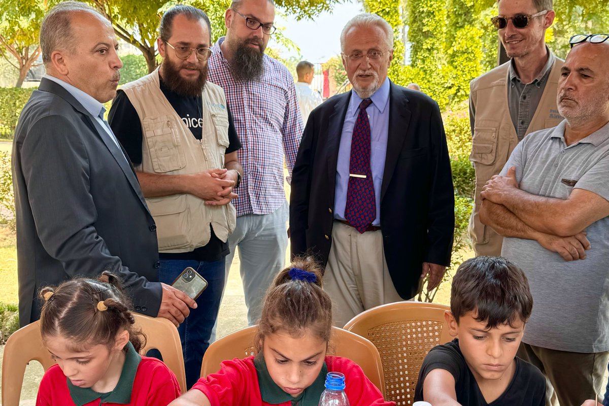 UNICEFLebanon's tweet photo. Today, we joined the Croatian Ambassador Bošnjak for the opening of an inclusive playground in Mhammara, 1 of 3 parks rehabilitated parks in #Lebanon. 
With the support of the Government of Croatia we're creating spaces where all children can learn and play together. https://t.co/Ru4E5uqkVQ
