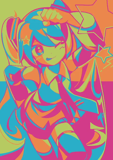 4色縛り #初音ミク 