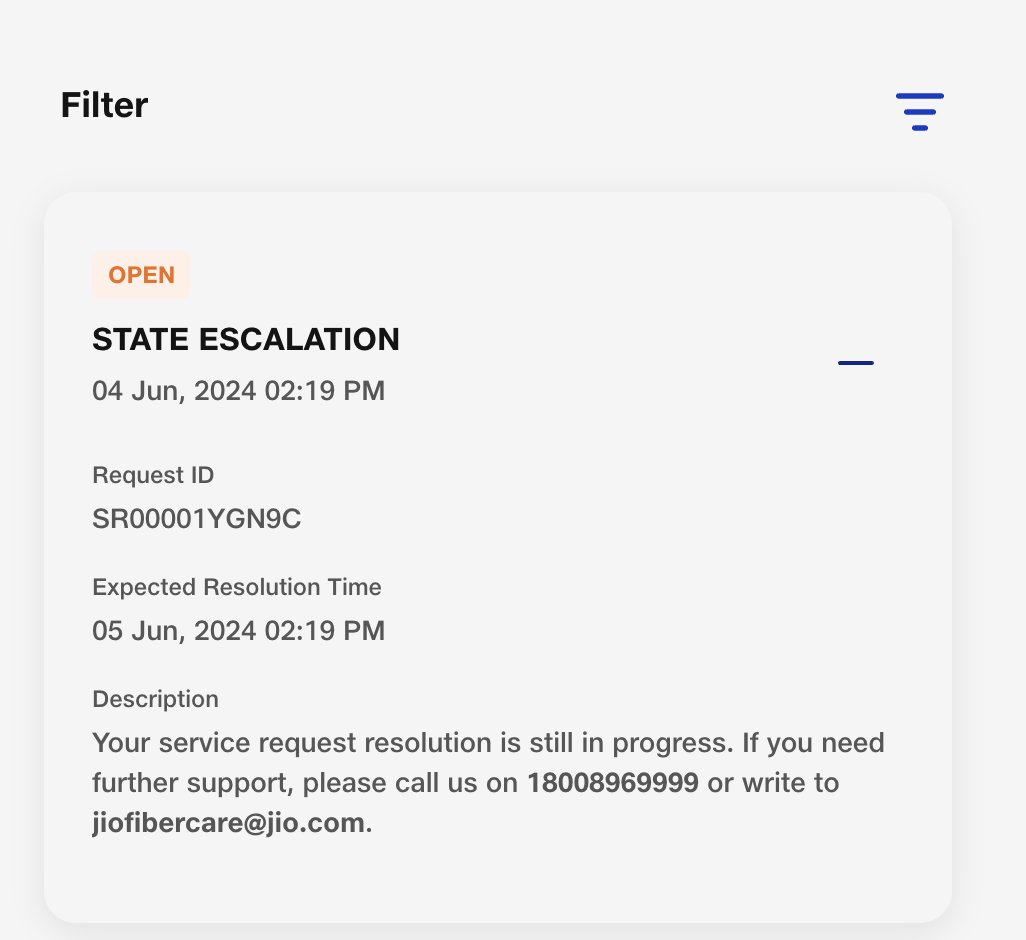 DasguptaArka's tweet photo. @JioCare So your earliest means 6 days of no response? Please change your handle name to - Jio"Don't"Care. Suits you the best. Useless team! Incapable Appellate team. 
Day 7 without Internet! @JioCare @reliancejio #fraudjiofiber https://t.co/itXoFgQb8V