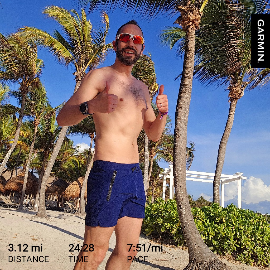 RunNicholasRun's tweet photo. First run complete here in Mexico! I don't think I've ever run in such humidity. Weather is a gorgeous 27Β°C. π‘οΈ
Have a fabulous day! Today I think I'll mostly be on the beach π
#garmin #beatyesterday #run #running #mexico #gay #MentalHealthMatters #Fitness #MyJobIsBeach https://t.co/wI5VXMaopp
