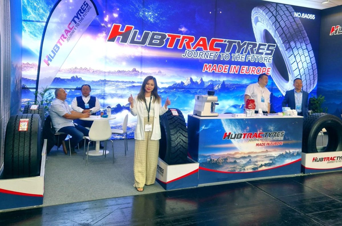 grippymedia's tweet photo. Supporting my new bride at the @THETIRECOLOGNE and her #hubtrac stand, a subsidiary of @linglong_llit. #ttc2024 #thetirecologne #tires #tyres https://t.co/Roicgcq4Fr