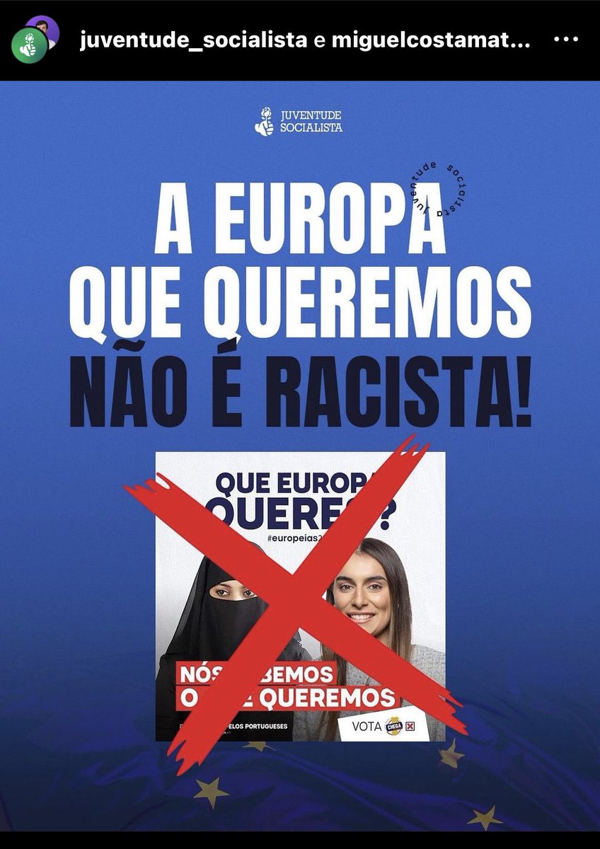 ritamariamatias's tweet photo. Vi com atenção estas imagens. 
Resumidamente, a Juventude Socialista quer uma Europa sem homens e sem europeus. https://t.co/Yqig46DzdS