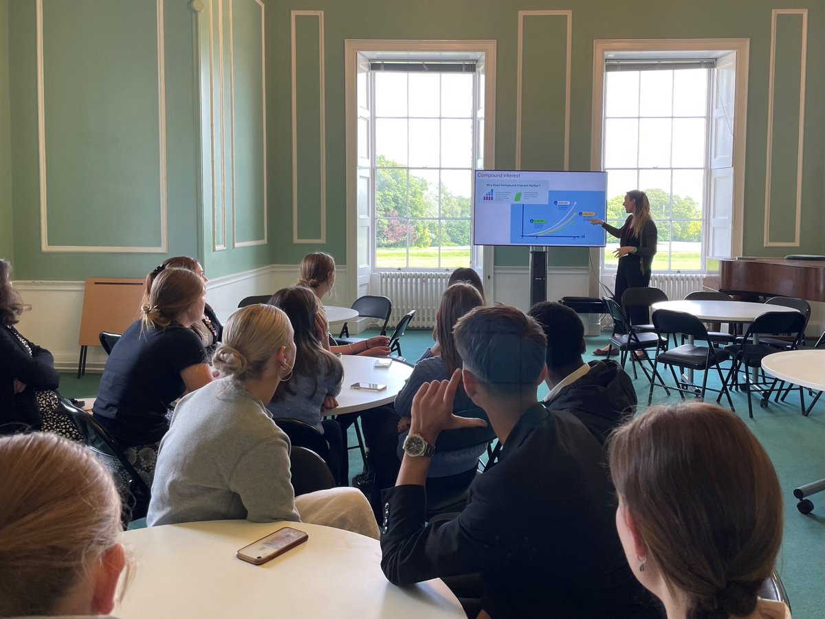 Thank you to Mrs Williamson for the  informative finance talk to Year 12 as part of Generation Next. Helpful to learn more about compound interest, pensions, and the Child Trust Fund. Looking forward to the next session.