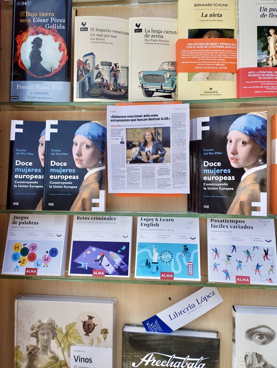 Su_delRio's tweet photo. Es una alegría ver mi libro en la vitrina de la preciosa #LibreríaLópez de #Neguri. Me envían estas fotos. Un honor y un regalo de la vida ver #12MujeresEuropeas, la entrevista y el cartel donde se cruzan las calles de Neguri. Gracias. Luz
#Getxo #España #UE #EleccionesEuropeas https://t.co/QXhZzfy80E