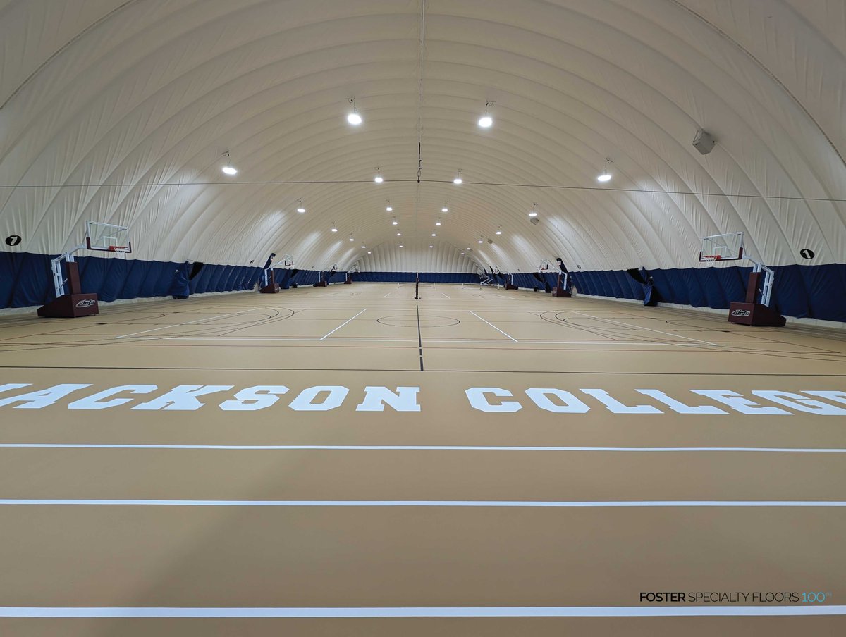 FosterFloors's tweet photo. Foster Specialty Floors has recently completed the installation of over 38K square feet of #Pulastic Classic 110 flooring at @JacksonCollege's 📷Jets Air Station building in Jackson, Michigan. The new floors provide a durable and safe surface for the college's athletic programs and activities. #GoJets

@Sika_USA @RobbinsSurfaces

#FSF #fosterspecialtyfloors #newflooring #athletics #jets #100years