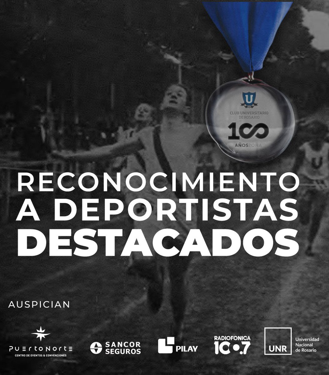 ¡Este lunes 10 de junio a las 19:30 en la Quinta (Fernando Ruiz, zona sur)! 🎉 Celebramos a nuestros deportistas destacados y homenajeamos 100 años de logros en UNI. 🏅 No te lo pierdas. 💙🖤

#100años #sigamossoñando #deportistasdestacados #clubuniversitariorosario