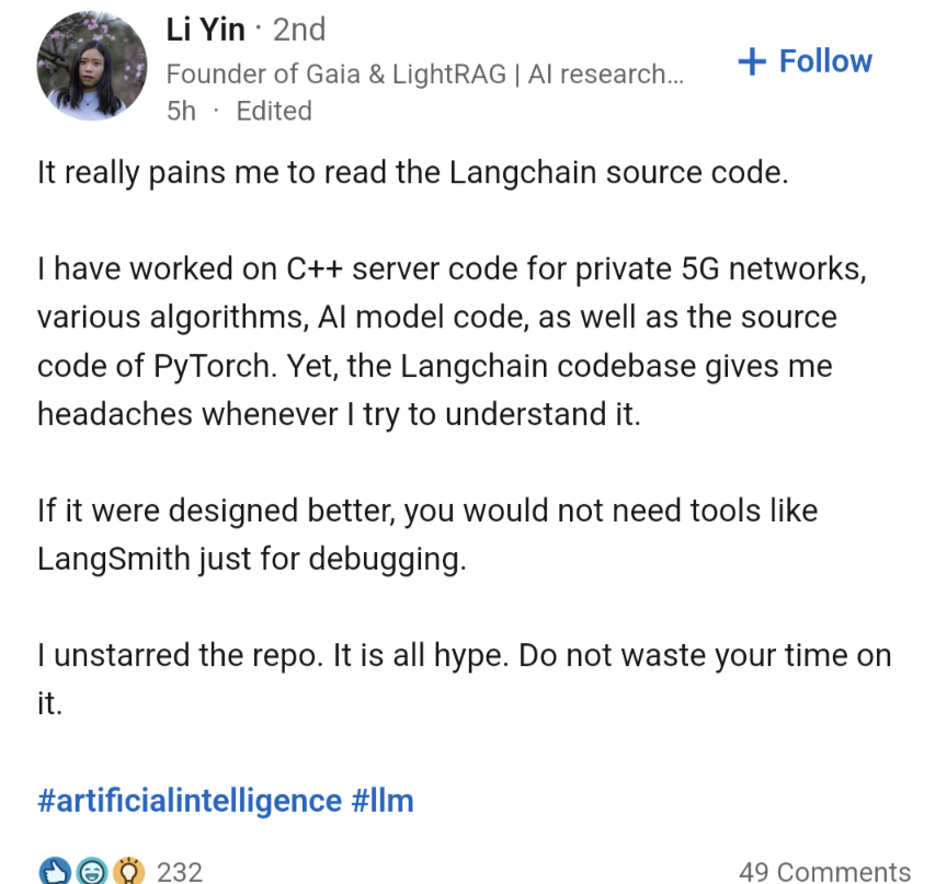 1littlecoder's tweet photo. Hot take! Very 🌶️ 🔥🔥🔥 https://t.co/55Ji1XHEwi
