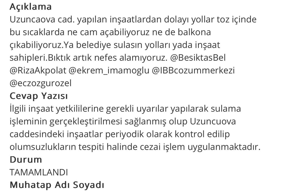 svdkrdy's tweet photo. Sulama işlemi gerçekleşmemiştir. Cevabınıza istinaden yazıyorum. Arabalarımız toz altında yıkama parasını inşaat yetkililerinden mi isteyelim yoksa belediyeden mi? 2 günde bir araba yıkatıyoruz. @BesiktasBel @RizaAkpolat @ekrem_imamoglu @eczozgurozel @CHP_istanbulil https://t.co/LOishb4mWH