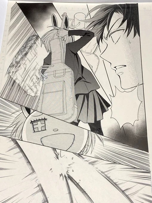 大きい描き文字はこんな感じでトレペに書いてました。
原稿に直接書いた後に「いや…この位置違うな…」となる事が多かったもので。 