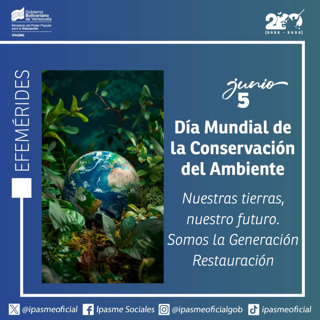 ipasme_tucupita (@ipasm_tucupita) on Twitter photo Efemérides
Amamos nuestro ambiente y debemos preservar y cuidarlo. Hoy 5 de junio conmemoramos nuestras tierras.
<a href="/NicolasMaduro/">Nicolás Maduro</a>
#PuebloMaduroEnPaz
<a href="/_LaAvanzadora/">Yelitze Santaella</a>
<a href="/IpasmeOficial/">Ipasme Oficial</a> Efemérides
Amamos nuestro ambiente y debemos preservar y cuidarlo. Hoy 5 de junio conmemoramos nuestras tierras.
<a href="/NicolasMaduro/">Nicolás Maduro</a>
#PuebloMaduroEnPaz
<a href="/_LaAvanzadora/">Yelitze Santaella</a>
<a href="/IpasmeOficial/">Ipasme Oficial</a>