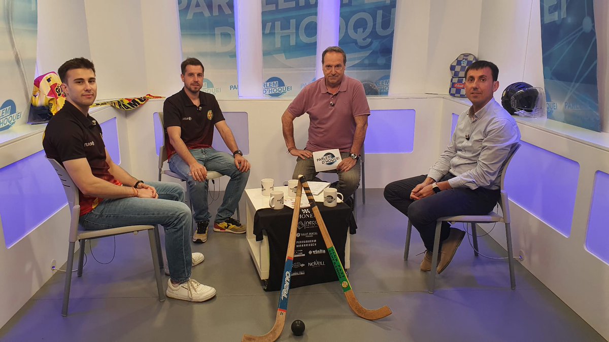 XaviGonFi's tweet photo. Avui, al "Parlem d'hoquei" televisiu de @rtvvilafranca tres protagonistes del @cpsantramon per parlar del torneig d'hoquei base #Lenxaneta i del sènior de Primera Catalana #BernardGutiérrez @LitusMartinez #FerranValles https://t.co/TRwjlAYfqq