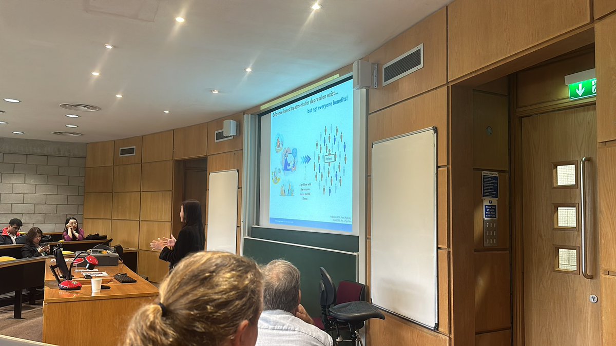 Christine Parsons (@ce_parsons) on Twitter photo Here is <a href="/ctleeTCD/">Sharon Lee</a> with a super exciting presentation on predicting treatment response using a network approach
3 major points
1. Large scale approach
2. Controlling for confounds
3. Effect contexualisation Here is <a href="/ctleeTCD/">Sharon Lee</a> with a super exciting presentation on predicting treatment response using a network approach
3 major points
1. Large scale approach
2. Controlling for confounds
3. Effect contexualisation