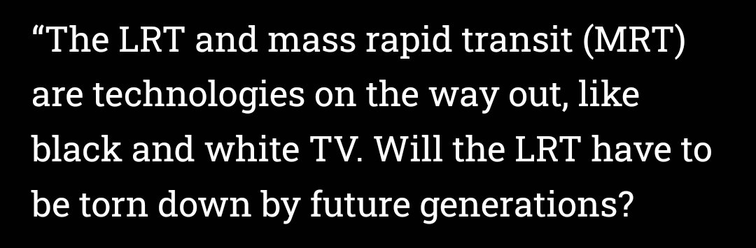 'MRT is like black and white TV'

HUH????????????

MRT literally has better frequency, passenger capacity, and reliability than anything ART can dream of

ART is just a glorified bus! Literally anyone I describe ART to and show the pictures of thinks it's just a big bus!!!