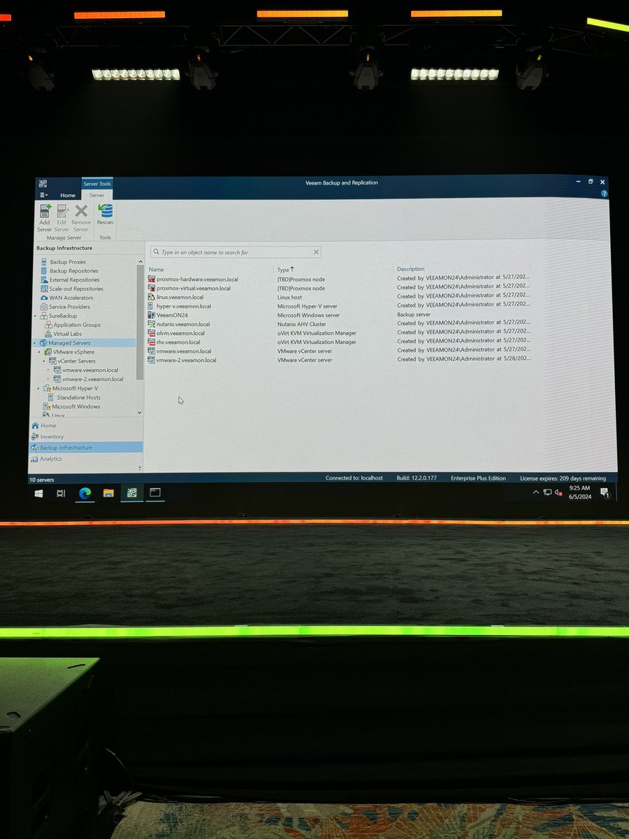 storagereview's tweet photo. Veeam’s Proxmox support is coming along. They’re demonstrating a live migration of a VM from VMware to Proxmox. @Veeam @TProxmox #veeamon https://t.co/25q9ZvSfgX