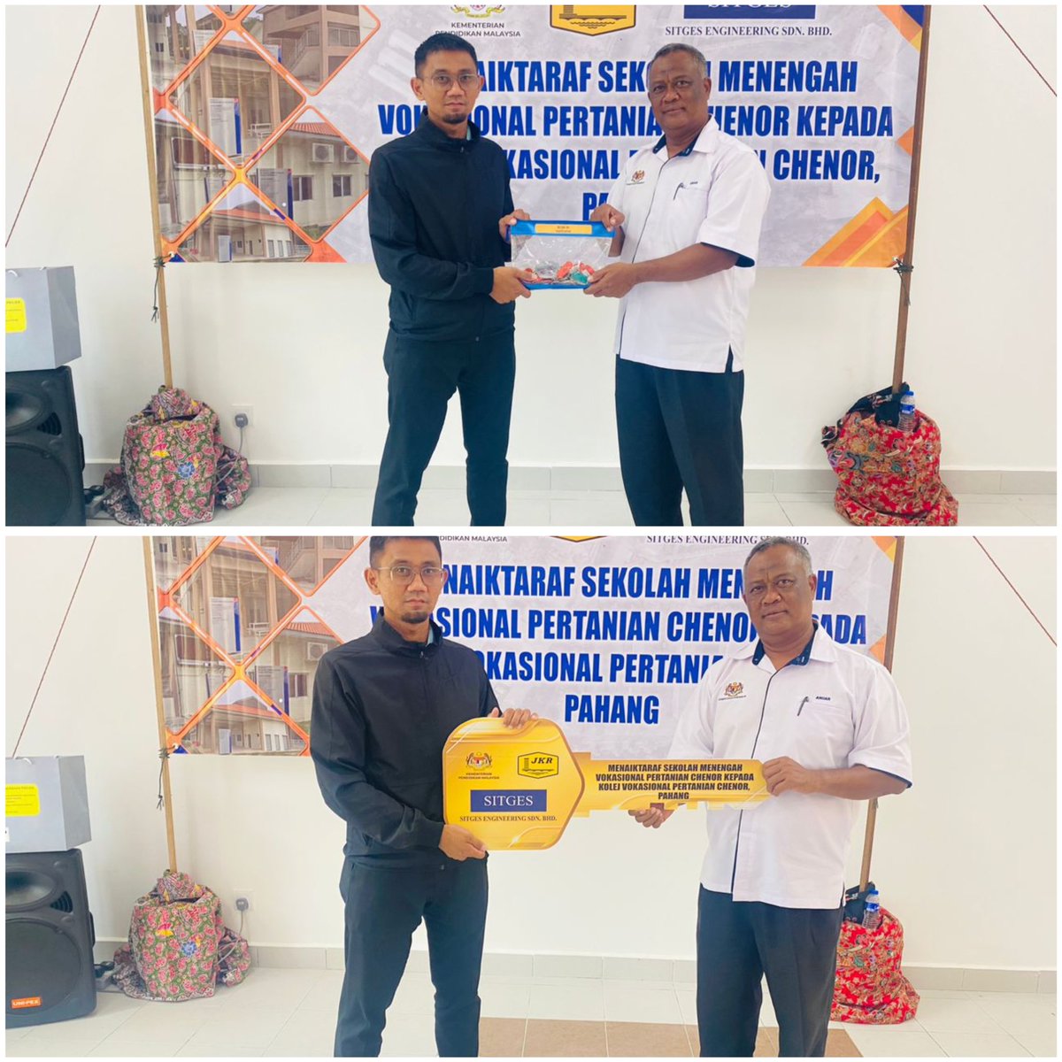 Majlis Penyerahan Projek Siap bagi Projek Menaiktaraf Sekolah Menengah Vokasional Pertanian Chenor kepada Kolej Vokasional Pertanian Chenor, Maran pada 5hb Jun 2024 yang dihadiri oleh wakil pelanggan Pengarah KV Chenor, Tuan Ts. Anuar bin M Lela.

#jkrpahang
#jkrmalaysia