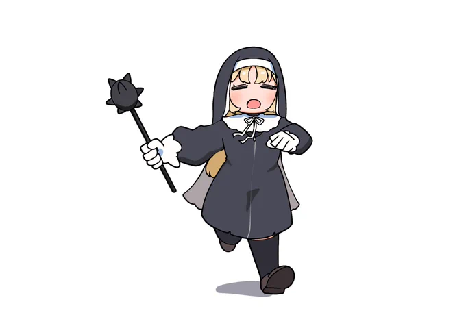 同期のピンチにモーニングスターを持って駆けつけてくれるクレアさん#描いたよクレアさん ダンジョン飯パロ 