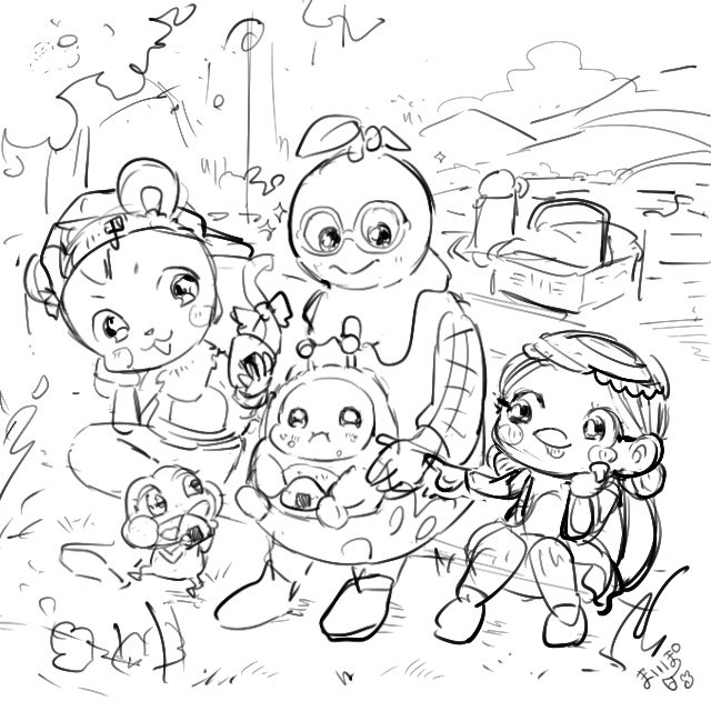 みんなーー?下書き〜〜〜〜〜!!
#おかいつ 