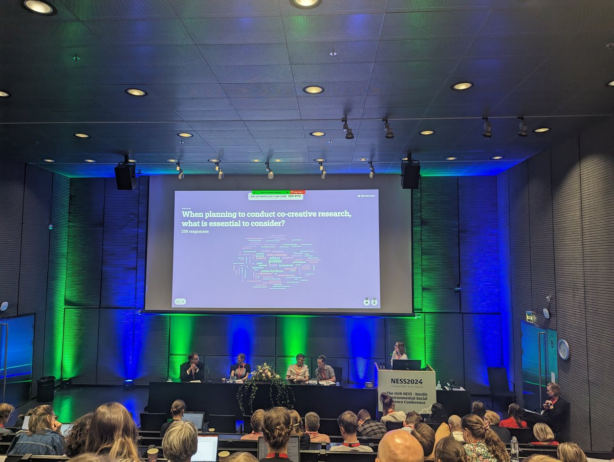 Important panel discussion on co-production for sustainability with discussions on what both concepts actually mean at #Ness2024.
Let's speak about who is served by both concepts!