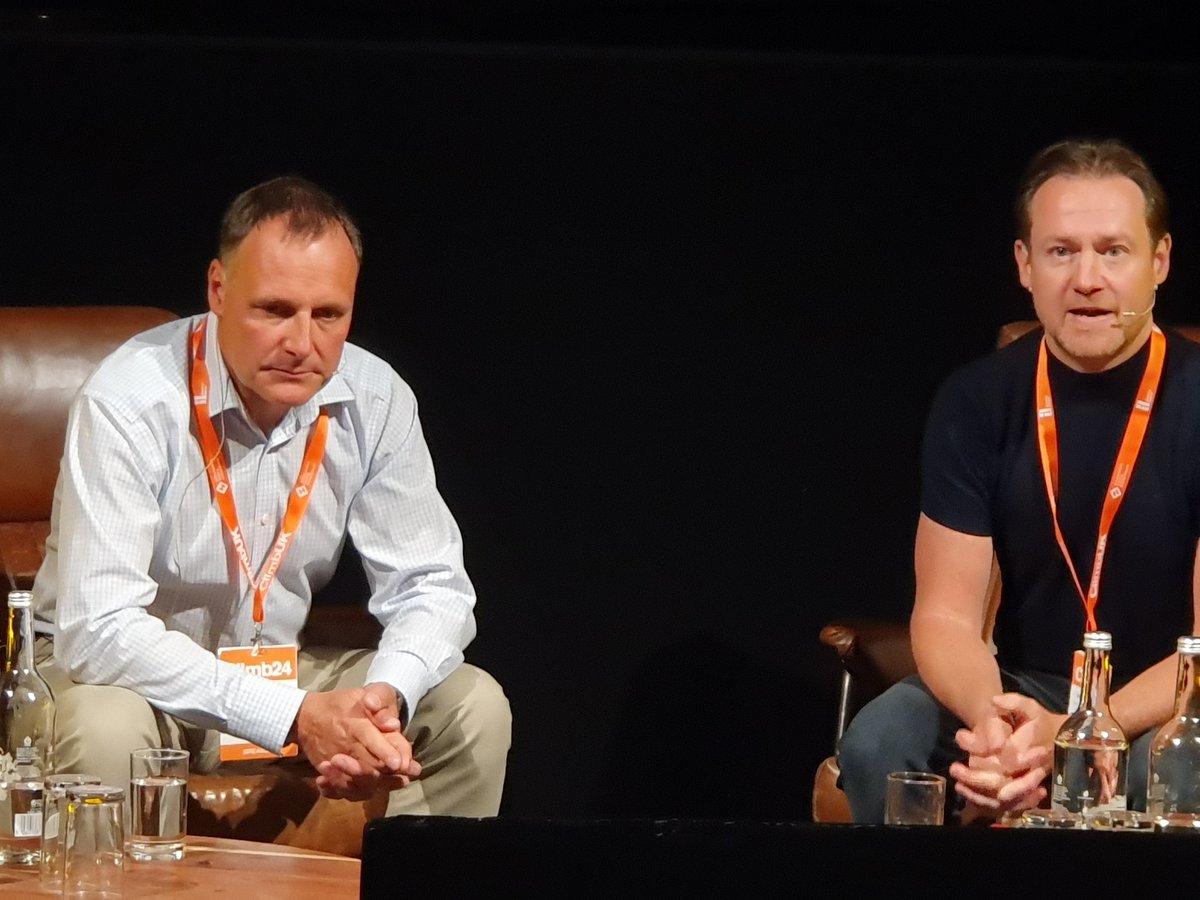 Chris Black &amp; James Mason
James interviewing Chris about the Sound Leisure juke box company, which has diversified.