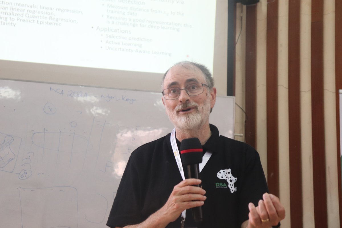 Data Science Africa - DSA (@dsa_org) on Twitter photo EARLIER✨: Prof <a href="/tdietterich/">Thomas G. Dietterich</a> gives a great lecture on Uncertainty Quantification. #DSA2024Nyeri EARLIER✨: Prof <a href="/tdietterich/">Thomas G. Dietterich</a> gives a great lecture on Uncertainty Quantification. #DSA2024Nyeri