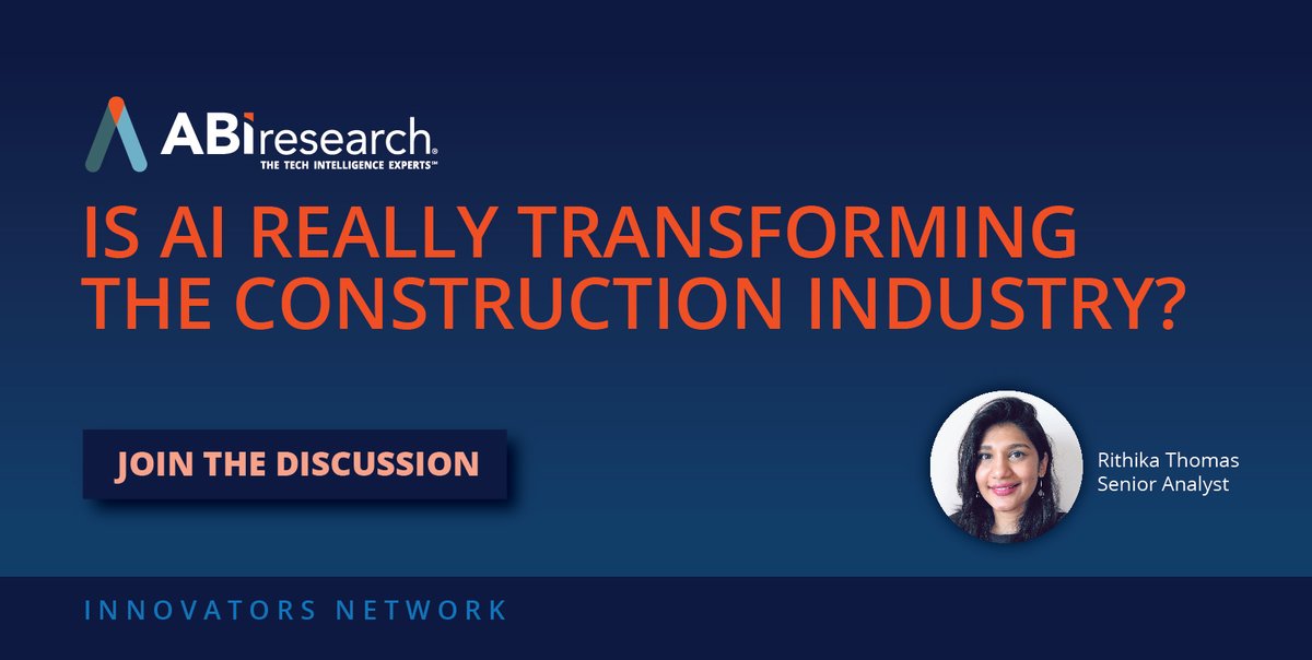 ABIresearch's tweet photo. 👀 Look what's trending on the ABI #InnovatorsNetwork! Join the conversation 👉🏻https://t.co/m3BCfUfuj6 #ai #artificialintelligence #construction #digitaltransformation #automation #built https://t.co/vJXSQqaqCx