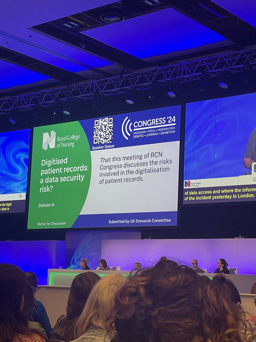RCNOPF's tweet photo. @RcnLDForum @gareththomas14 @TackleHIV 2) a fascinating #discussion about #digitised patient #records- is this a data #security risk? https://t.co/GDG1o1FnU6