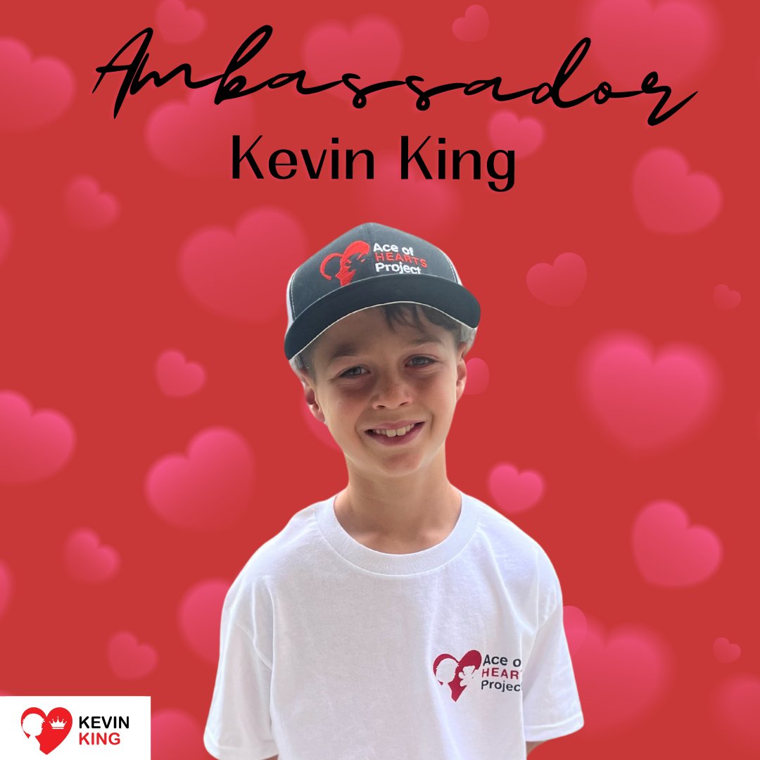 AceofHeartsProj's tweet photo. The Ace Of Hearts Project would like to introduce our new ambassador, Kevin King! 👑

We are so excited to have you as a part of the team! ❤️ 

#AceOfHearts #KevinKing #Team https://t.co/iib8gYfbDr