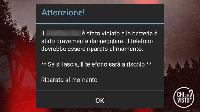 chilhavistorai3's tweet photo. "Il tuo telefono è stato violato e la batteria è danneggiata": Attenzione a pop-up come questi sullo smartphone. Invitano a installare un'App per risolvere il problema, ma in realtà è un tentativo di #phishing per rubare dati personali. Ci sono altre segnalazioni? #chilhavisto https://t.co/gO9C478qxH