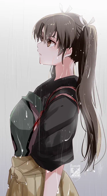 雨瑞鶴さん#艦これ版深夜の真剣お絵描き60分一本勝負 #艦これ版真剣お絵描き60分一本勝負_20240605 
