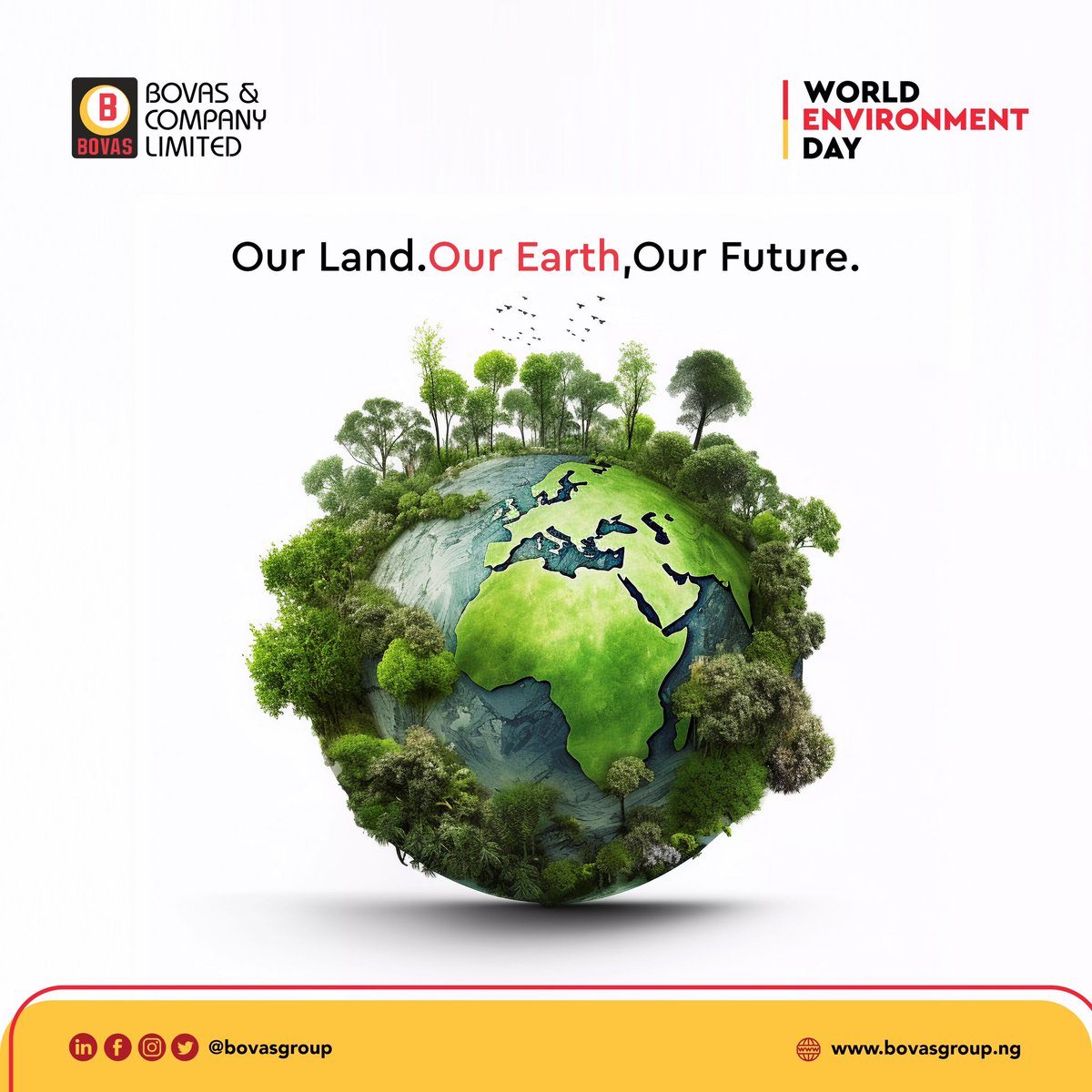 This World Environment Day, let's remember the vast responsibility we hold.
 
Every small action counts in ensuring future generations inherit a healthy, vibrant Earth they can call home.  
 
We are #GenerationRestoration!
 
#BOVAS #BetterServiceWithBOVAS #WorldEnvironmentDay‌