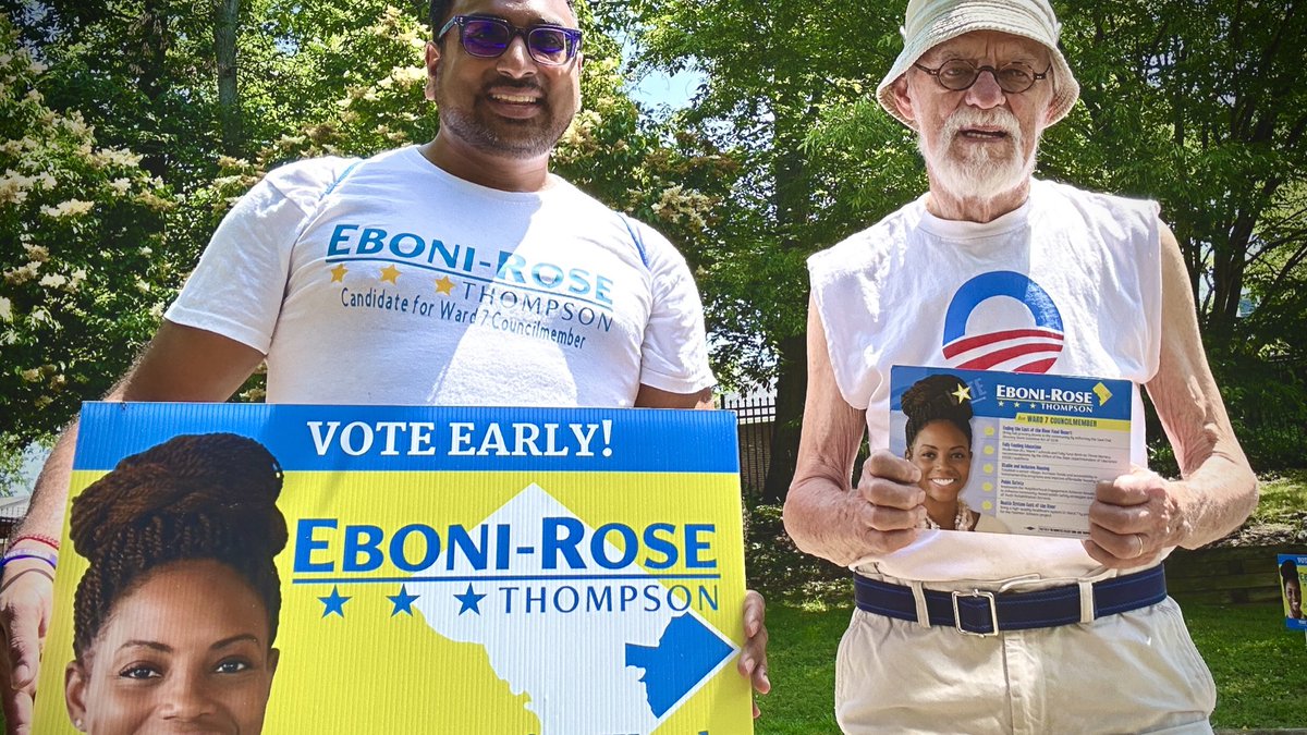 KTravisBallie's tweet photo. Let me say this too. @Eboni_RoseT’s vision for #Ward7 resonated the most for me of all the candidates. I am grateful for every minute I had to campaign for her. #DCision24 #ERT4Ward7 https://t.co/uqp1IL7RMb
