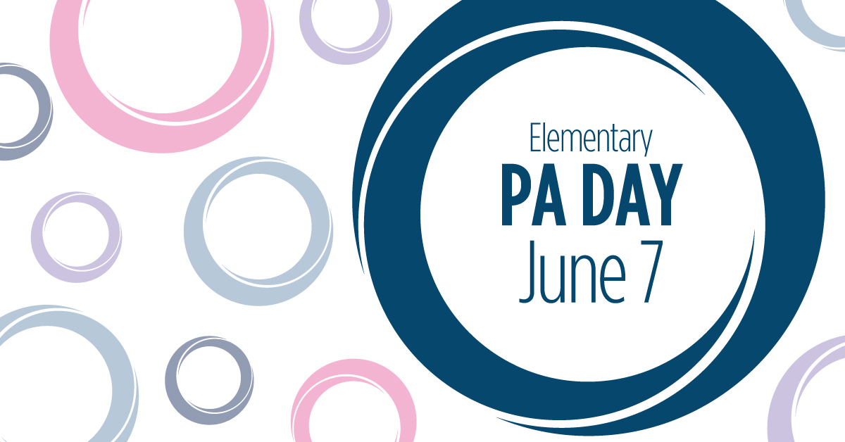 This Friday, June 7 is a PA day for SCDSB elementary students.

ℹ️ Please refer to the approved 2023-24 School Year Calendar for more information: scdsb.on.ca/elementary/pla…