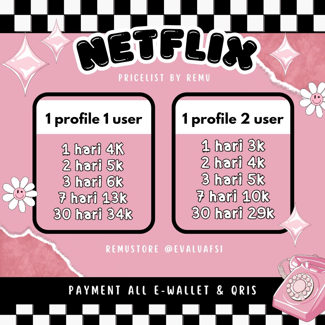 evaluafsi's tweet image. Ara ara apakah kamu gamau beli netflix?
